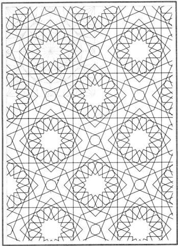 Flowers Pattern Coloring Page